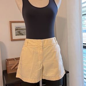 J Crew Classic Twill Chino City Fit Pale Yellow Shorts Cotton 6